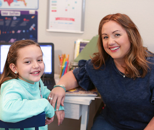 Mother and daughter image